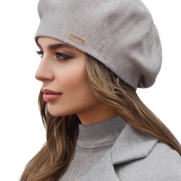 Wool Angora Beret Fleece Lined French Paris Hat Chic Retro Winter
